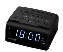 Sunstech FRD35U - FM-Radio - Klok en Snooze - Zwart