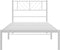 vidaXL - Bedframe - met - hoofdbord - metaal - wit - 90x200 - cm