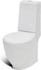 vidaXL Staand toilet en bidet set (wit)