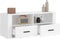 vidaXL - Tv-meubel - 100x35x40 - cm - bewerkt - hout - wit