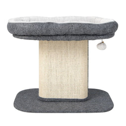 Coast Modern Scratch Tree - Krabpaal met pluche stoel en sisal krasplaat - Grijs