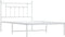 vidaXL - Bedframe - met - hoofd- - en - voeteneinde - metaal - wit - 107x203 - cm