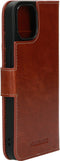 Mobiparts Excellent Wallet Case 2.0 - Flip cover - Echt leder - Bruin (iPhone 14)