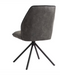 Criks Design Nova Draaibare Eetkamerstoel - 180° Draaibaar - Eco-Rundleder - Anthracite (2 stuks)