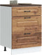 vidaXL - Keuken - onderkast - Kalmar - bewerkt - hout - oud - houtkleurig