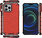 Lunso - Honinggraat Armor Backcover hoes - Geschikt voor iPhone 13 Pro Max - Rood