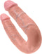 King Cock U-Shaped Double Trouble Dubbele Dildo Medium - beige