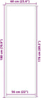 vidaXL - Deurmat - 60x180 - cm - antracietkleurig