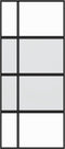 vidaXL - Schuifdeur - 90x205 - cm - gehard - glas - en - aluminium - zwart