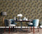 DUTCH WALLCOVERINGS Behang Palm Trees goudkleurig en zwart