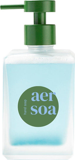 aer care - hebruikbare handzeep - Poeder-naar-schuim - mandarijn rozemarijn -natuurlijk - glazen fles - plasticvrij - duurzaam
