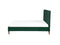 BAYONNE - Tweepersoonsbed - Donkergroen - 160 x 200 cm - Fluweel