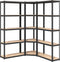 vidaXL-Opbergrek-5-laags-3-st-staal-&-bewerkt-hout-antracietkleurig