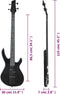 vidaXL - Basgitaar - voor - beginners - elektrisch - met - tas - 4/4 - 46