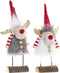 Kerstversiering DKD Home Decor Polyester Rendier (8 x 5 x 23 cm) (2 Stuks)