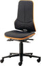 Bimos Draaibare Werkstoel - Kunststof Aluminium RVS - Zithoogte 45-62 cm - Grijs