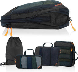 Packing Cubes Compressie - Reisorganizer voor Koffer en Rugzak - 4-delige Set - Zwart