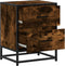 vidaXL - Nachtkastjes - 2 - st - 40x31x50 - cm - bewerkt - hout - gerookt - eikenkleurig