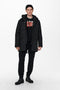 Only & Sons Onsklaus - Gewatteerde Winter Parka - Afritsbare capuchon - Zwart - Maat L