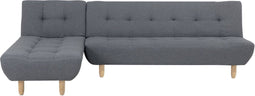 ALSTEN - Hoekslaapbank - Grijs - Rechterzijde - 257 cm - Polyester
