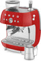 Smeg EGF03RDEU - Espressomachine met bonenmaler - 19 bar druk - Rood