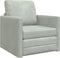 vidaXL - Vloersofa - Enkel - Converteerbaar - Velvet - 74x77x81 - cm - Lichtgrijs