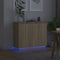 vidaXL - Dressoir - met - LED - in - Sonoma - Eiken - 90x32x75 - cm - van - Bewerkt - Hout