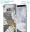 iMoshion Hoesje Geschikt voor Samsung Galaxy S8 Hoesje Met Koord - iMoshion Design Hoesje met Koord - Goud / Zwart / Transparant / Glamour Botanic