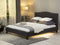 MONTPELLIER - Tweepersoonsbed LED - Grijs - 180 x 200 cm - Polyester