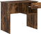 vidaXL - Bureau - met - Opbergruimte - Gerookt - Eiken - 90x49.5x75 - cm - Gelaagd - hout