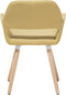 CHICAGO - Eetkamerstoel - Mosterdgeel - Polyester