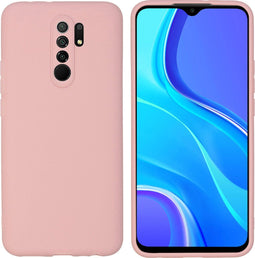 iMoshion Hoesje Geschikt voor Xiaomi Redmi 9 Hoesje Siliconen - iMoshion Color Backcover - lichtroze