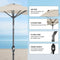 Angel Living Balkonparasol - Halfrond - UV-bestendig - Crème - 245 x 122 cm