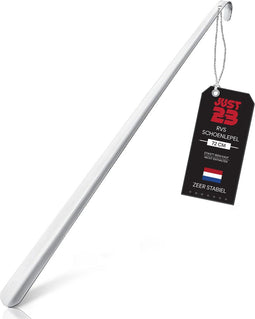 JUST23 Staande Schoenlepel - RVS 72 cm - Comfortabel en Stevig - Zilver