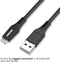 Accezz Lightning naar USB kabel - MFi certificering - 1 meter - Zwart