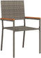 vidaXL - Stapelbare - Tuinstoelen - 2 - stuks - Grijs - Poly - Rattan
