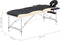 vidaXL - Massagetafel - inklapbaar - 2 - zones - aluminium - zwart - en - beige