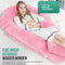 Avalo Zwangerschapskussen XXL 280 cm - U-Vorm Ergonomisch Body Pillow - Verstelbare Vulling Roze