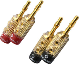 Oehlbach 3030 XXL Fusion - Banaanstekker - 24-kt. verguld - Goud Rood