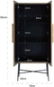 Richmond Interiors Wandkast Ironville 2-deuren (Gold)