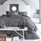 vtwonen Natural Stone - Dekbedovertrek Lits-Jumeaux XL - 260x200/220 cm - Stonewashed Antraciet