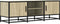 vidaXL - Tv-meubel - 120x35x41 - cm - bewerkt - hout - metaal - sonoma - eikenkleurig