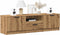 vidaXL - Tv-meubel - 140x35x40 - cm - bewerkt - hout - artisanaal - eikenkleur
