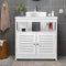 Esituro SBP0023 - Onder wastafel kast - 2 deuren - MDF - 60 x 60 x 30 cm - Landelijke stijl - Wit
