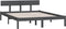 vidaXL - Bedframe - massief - grenenhout - grijs - 120x200 - cm