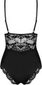 Obsessive Sexy Teddy met Kant - Erotische Body - Maat S/M - Zwart