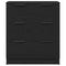 vidaXL - Zwart - Eiken - Dressoir - 60x30x70 - cm - Gemaakt - van - Hout