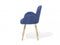 BROOKVILLE - Eetkamerstoel - Blauw - Polyester
