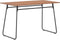 vidaXL - Eettafel - 120x60x73 - cm - massief - multiplex - staal - bruin