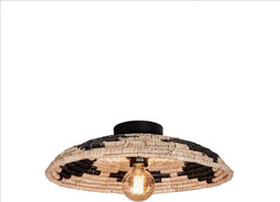 GOOD&MOJO Plafonniere Andros - Naturel/Zwart - Ø45cm - Scandinavisch